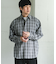オンブレチェックレギュラーカラーシャツ