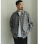 オンブレチェックレギュラーカラーシャツ