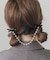 ベロアリボンパールチェーンヘアピン