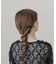 ベロアリボンパールチェーンヘアピン