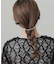 ベロアリボンパールチェーンヘアピン