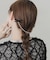 ベロアリボンパールチェーンヘアピン