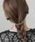 ベロアリボンパールチェーンヘアピン