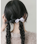 ドットシアーリボン2セットヘアポニー