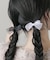 ドットシアーリボン2セットヘアポニー