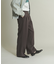 ウールライクダブルタックワイドパンツ
