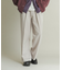 ウールライクダブルタックワイドパンツ