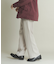 ウールライクダブルタックワイドパンツ