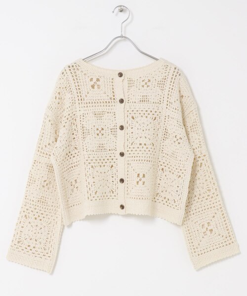 新品♥定価13200円◆かぐれ◆クロシェ2WAYカーディガン◆アイボリー 2WAYクロシェカーディガン｜アーバンリサーチの通販｜&mall