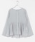 フロッキードットウエストギャザーブラウス