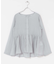 フロッキードットウエストギャザーブラウス