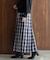 チェックプリーツイージースカート