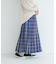 チェックプリーツイージースカート