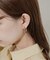 トライアングルニュアンスフープイヤリング