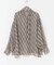チェックボウタイボリュームブラウス