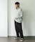 commpost　反毛裏毛ハーフジップスウェット