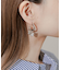 メタルフラワーパールフープピアス