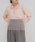 チュールレイヤードニットシャツ
