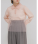 チュールレイヤードニットシャツ