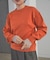 袖ドット柄切替ロングTシャツ