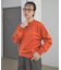 袖ドット柄切替ロングTシャツ