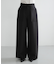 new basic　WOOL SILK WIDE PANTS