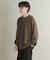 ライトワッフルクルーネックロングTシャツ