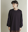 ライトワッフルクルーネックロングTシャツ