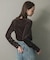 ギャザースリーブベロアTシャツ