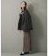 ベロアスクエアフラットシューズ