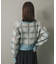 モヘアチェッククロップドカーディガン