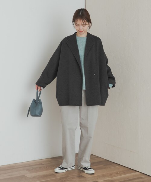 ウールリバーミドルガウンコート URBAN RESEARCH DOORS コート アウター ウールリバーミドル