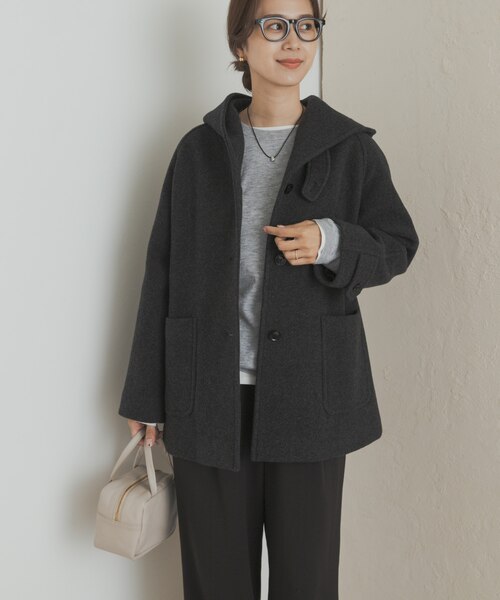 アーバンリサーチドアーズ　エアリーウールフードコート　今季新作　人気 エアリーウールフードコート｜アーバンリサーチの通販｜&mall（アンド