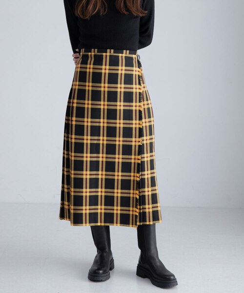 GLEN FYNE × Sonny Label　チェックプリーツスカート　紫 URBAN RESEARCH Sonny Label（アーバンリサーチサニーレーベル