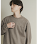 シシュウフェイクスエードクルーネックスウェット