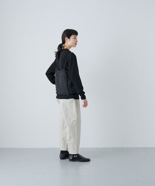 アルパカウールブークレニットキャミソール かぐれ ニット セーター アルパカウールブークレニット