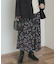 ベロアフラワープリントスカート