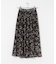 ベロアフラワープリントスカート