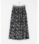 ベロアフラワープリントスカート
