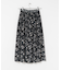 ベロアフラワープリントスカート