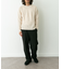 ウォッシャブルウール混クルーネックニット
