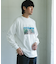 Grow Organic フォトプリントロングスリーブTシャツ