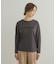 フロッキーロゴプリントロングTシャツ