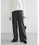 ウールブレンドワイドストレートパンツ
