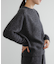 new basic　CASHMERE SILK MOULINE CREW-NECK KNIT