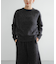 new basic　CASHMERE SILK MOULINE CREW-NECK KNIT