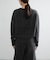 new basic　CASHMERE SILK MOULINE CREW-NECK KNIT