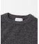 new basic　CASHMERE SILK MOULINE CREW-NECK KNIT