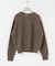 new basic　CASHMERE SILK MOULINE CREW-NECK KNIT