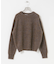 new basic　CASHMERE SILK MOULINE CREW-NECK KNIT